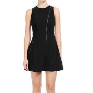Rag & Bone Rae Dress Lamb Suede Trim Size 2